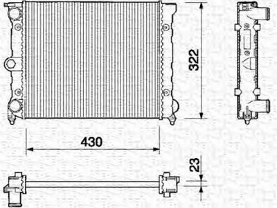 MAGNETI MARELLI 350213201000 -  Радиатор, охлаждение двигателя